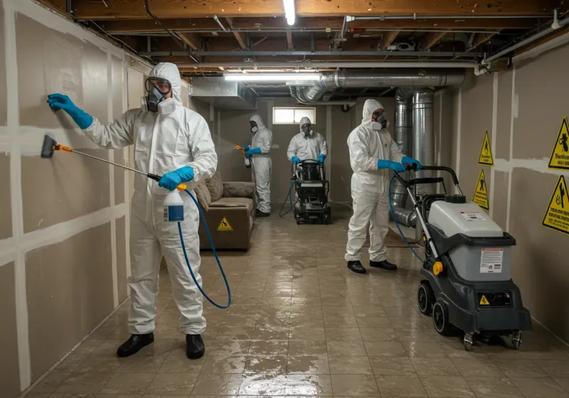Basement Moisture Removal and Structural Drying process in Santa Monica, CA